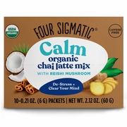 Four Sigmatic, Calm Organic Chai Latte Mix with Reishi Mushroom, Caffeine Free, 10 Packets Four Sigmatic, Calm Organic Chai Latte Mix with Reishi Mushroom, Caffeine Free, 10 Packets