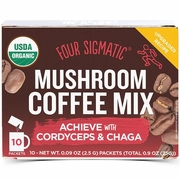 Four Sigmatic, Mushroom Coffee Mix, with Cordyceps & Chaga, 10 Packets