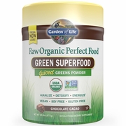Garden of Life, Perfect Food Raw Organic Green Superfood Powder - Chocolate Cacao, 23.8 oz (675 g)