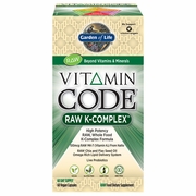 Garden of Life, Vitamin Code RAW K-Complex, Whole Food Vitamin K Formula, 60 Vegan Capsules