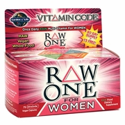 Garden of Life, Vitamin Code, Raw One for Women, Whole Food Multi-Vitamin, 75 Vegan Caps