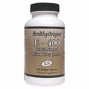 Healthy Origins, Natural Vitamin E-400IU, Mixed Tocopherols, 180 SoftGels