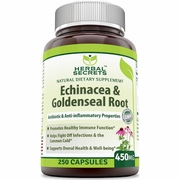 Herbal Secrets by Amazing Nutrition, Echinacea & Goldenseal Root 450 mg, 250 Capsules
