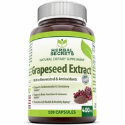 Herbal Secrets by Amazing Nutrition, Grapeseed Extract 400 mg, 120 Veggie Capsules