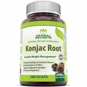 Herbal Secrets by Amazing Nutrition, Konjac Root 2000 mg, 180 Veggie Capsules