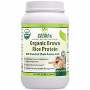 Herbal Secrets by Amazing Nutrition, Organic Brown Rice Protein Powder, Unflavored, 3 lb