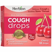 Herbion, All Natural Cough Drops - Cherry, 18 Lozenges