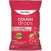 Herbion, All Natural Cough Drops - Cherry, Value Size, 25 Drops