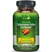 Irwin Naturals, Testosterone-Extra Fat Burner, 60 Liquid Soft-Gels
