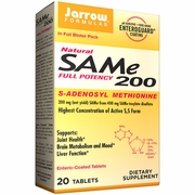 Jarrow Formulas, SAM-e 200 mg, 20 Enteric-Coated Tablets
