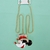 Jewelry Gift, Women Fashion Rhinestone Bling Long Sweater Necklace - Mickey Mouse with Red Hat