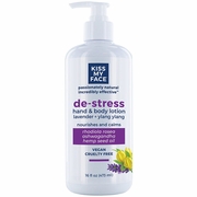 Kiss My Face, De-Stress Hand & Body Lotion - Lavender + Ylang Ylang, 16 oz