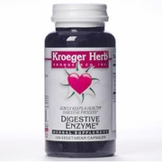 Kroeger Herb, Digestive Enzyme, 100 Vegetarian Capsules
