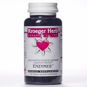 Kroeger Herb, Enzymes, 100 Vegetarian Capsules