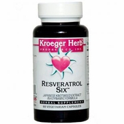 Kroeger Herb, Resveratrol Six, 60 Vegetarian Capsules