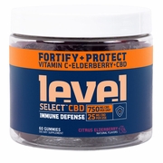 Level Select CBD, CBD Gummies Immune Defense, 60 Count