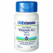 Life Extension, Low-Dose Vitamin K2, MK-7, 45 mcg, 90 Softgels