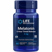 Life Extension, Melatonin 6-Hour Timed Release, 3 mg, 60 Tablets