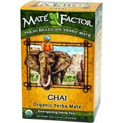 Mate Factor, Chai Organic Yerba Mate Herb Tea, 20 Tea Bags