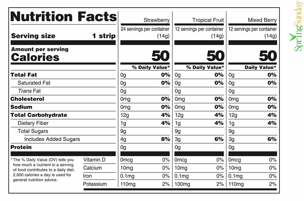 Member's Mark, Fruit Strips Variety Pack, 0.5 oz x 48 Strips SpringSunday International Shopping
