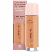 Mineral Fusion Cosmetics, Liquid Foundation - Deep 1 - Caramel, 1 oz