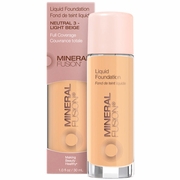 Mineral Fusion Cosmetics, Liquid Foundation - Neutral 3 - Light Beige, 1 oz