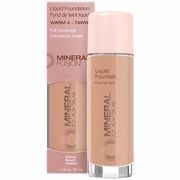 Mineral Fusion Cosmetics, Liquid Foundation - Warm 4 - Tawny, 1 oz