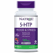 Natrol, 5-HTP Fast Dissolve 100 mg, Wild Berry Flavor, 30 Tablets