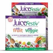 Natrol, JuiceFestiv, Ultimate Fruit & Veggie Super Food, 60+60 Capsules