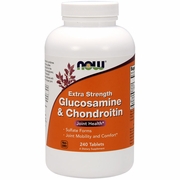 NOW Foods 加強型氨基葡萄糖和軟骨素片 240片 Glucosamine & Chondroitin