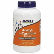 NOW Foods, Acetyl-L Carnitine 500 mg, 200 Capsules