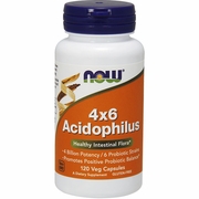 NOW Foods, Acidophilus 4 X 6, 120 Capsules