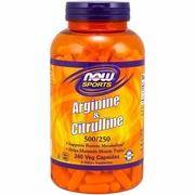 NOW Foods, Arginine & Citrulline 500 mg/250 mg, 240 Veg Capsules