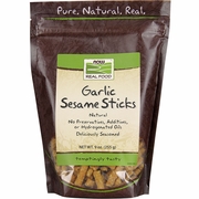 NOW Foods, Garlic Sesame Sticks, Natural Snack, 9 oz