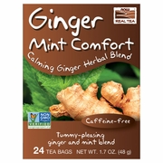 NOW Foods, Ginger Mint Comfort Tea, Calming Ginger Herbal Blend, 24 Tea Bags