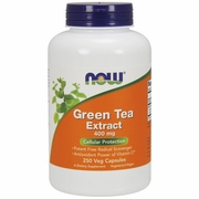 NOW Foods, Green Tea Extract 400 mg, Value Size, 250 Vegetarian Capsules