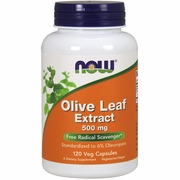 NOW Foods, Olive Leaf Extract 500 mg, Value Size, 120 Vegetarian Capsules
