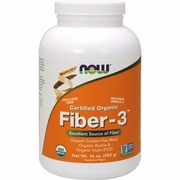 NOW Foods, Organic Fiber-3, Psyllium Free Fiber Blend, 16 oz