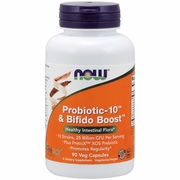 NOW Foods, Probiotic-10 & Bifido Boost Caps, 90 Veg Capsules