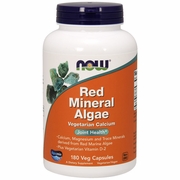 NOW Foods, Red Mineral Algae, Vegetarian Calcium, 180 Veg Capsules