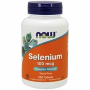 NOW Foods, Selenium 100mcg Yeast Free Vegetarian, 250 Tablets
