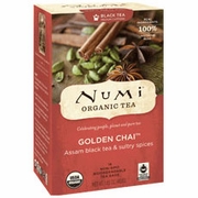 Numi Tea, Golden Chai Black Tea, 18 Tea Bags