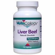 NutriCology/Allergy Research Group, Liver Glandular Organic 500mg, 125 Capsules