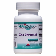 NutriCology/Allergy Research Group, Zinc Citrate 25mg, 60 Capsules