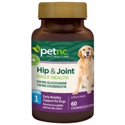 PetNC Natural Care, Dog Hip & Joint Daily Health Level 1, Liver Flavor, 60 Chewables