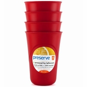 Preserve, Everyday Cups, Pepper Red, 16 oz x 4 Pack