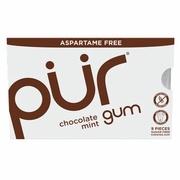 PUR, Chewing Gum Blister Pack - Chocolate Mint, 9 Pieces