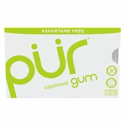 PUR, Chewing Gum Blister Pack - Coolmint, 9 Pieces