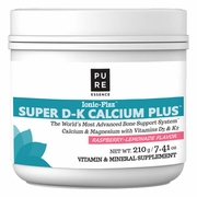 Pure Essence Labs, Ionic-Fizz Super D-K Calcium Plus Powder - Raspberry Lemonade, 210 g