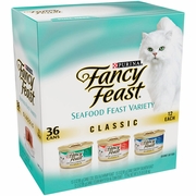 Purina, Fancy Feast Classic Seafood Feast Variety Pack, Wet Cat Food, 3 oz x 36 Cans